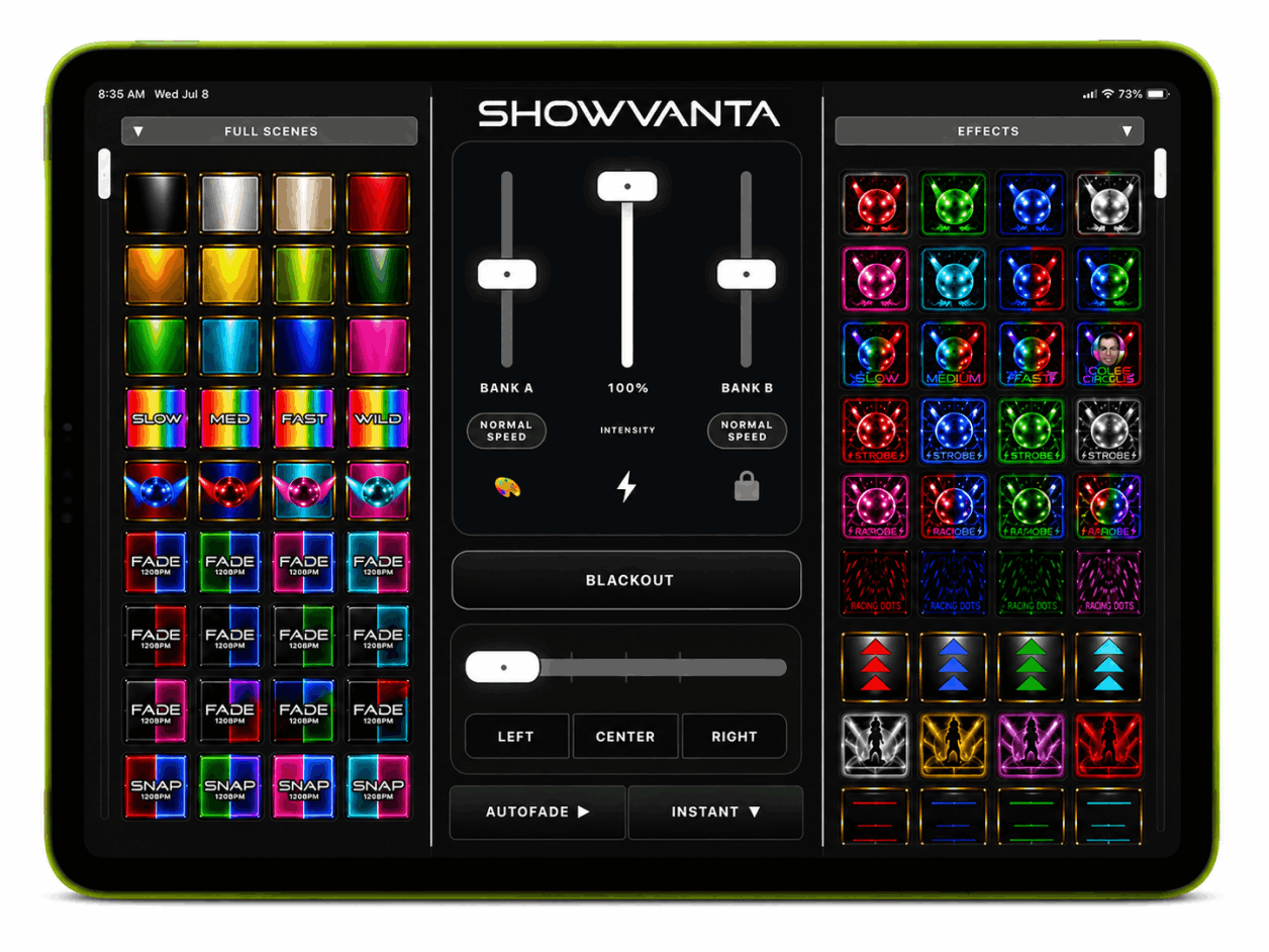 iPad ShowVanta Madrix Remote